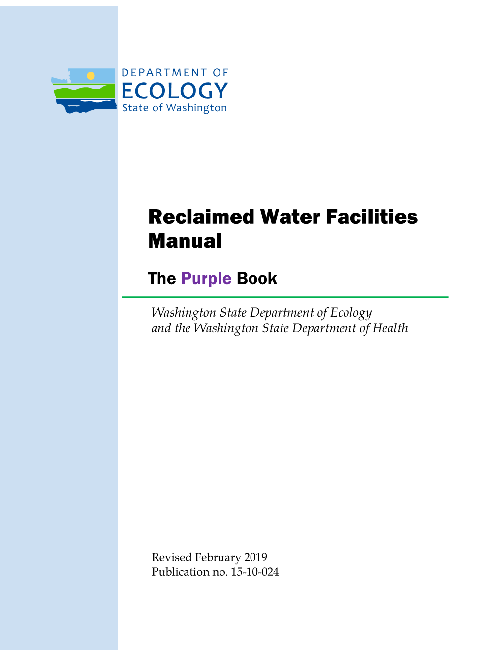 Reclaimed Water Facilities Manual the Purple Book