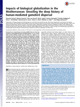 Impacts of Biological Globalization in the Mediterranean: Unveiling the Deep History of Human-Mediated Gamebird Dispersal