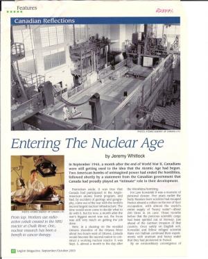 Enterjng the Nuclear Age by Jeremy Whitlock