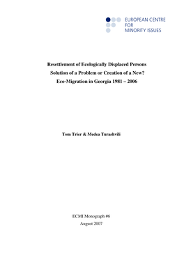 Eco-Migration in Georgia 1981 – 2006