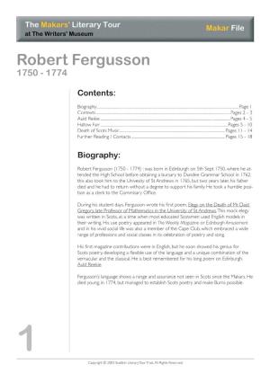 Robert Fergusson 1750 - 1774