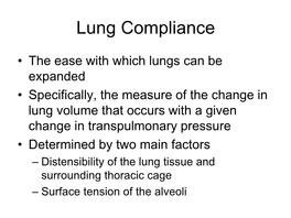 Lung Compliance