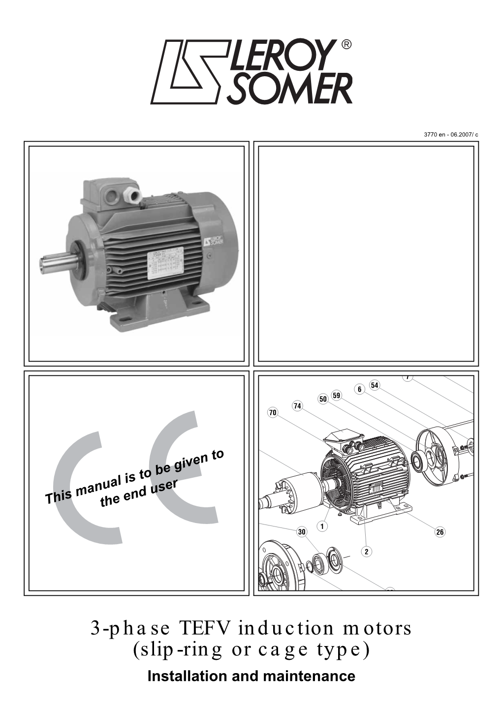 3-Phase TEFV Induction Motors (Slip-Ring Or Cage Type)
