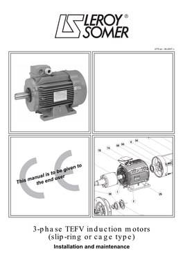 3-Phase TEFV Induction Motors (Slip-Ring Or Cage Type)