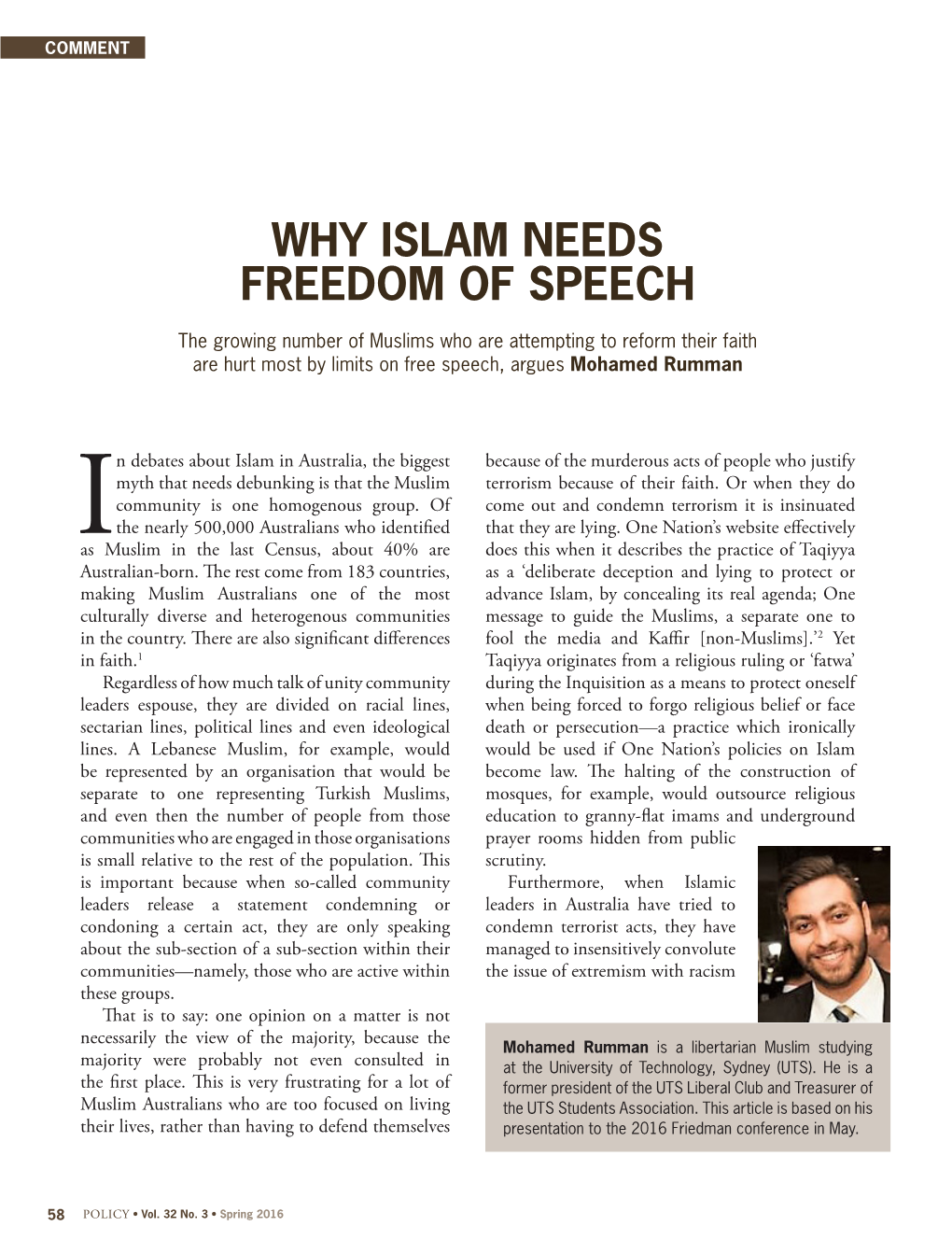 Why Islam Needs Freedom of Speech