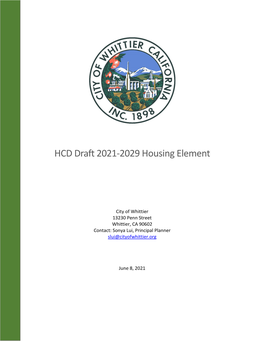 HCD Draft 2021-2029 Housing Element
