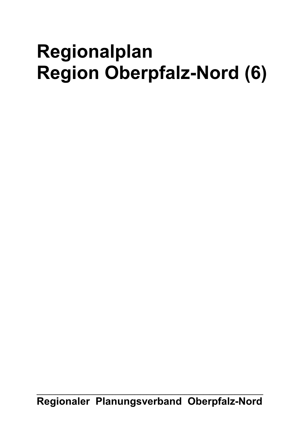 Regionalplan Region Oberpfalz-Nord (6)