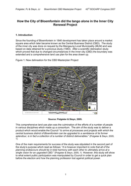 How the City of Bloemfontein Did the Tango Alone in the Inner City Renewal Project