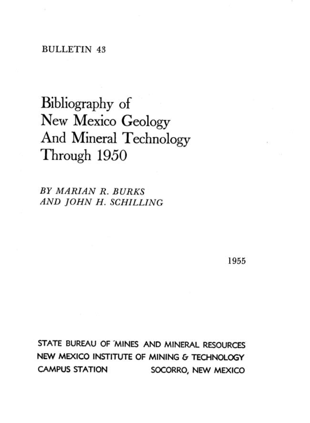 Water, in Bibliography of New Mexico Geology and Mineral Technology
