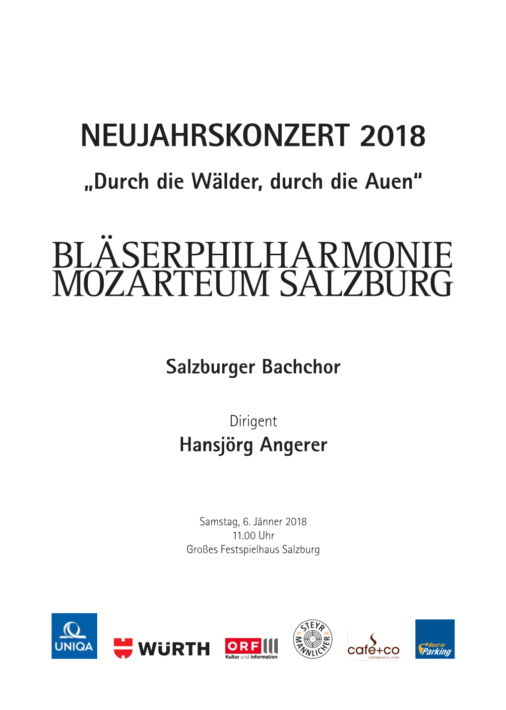 6.1.2018: Neujahrskonzert Der Bläserphiharmonie Mozarteum