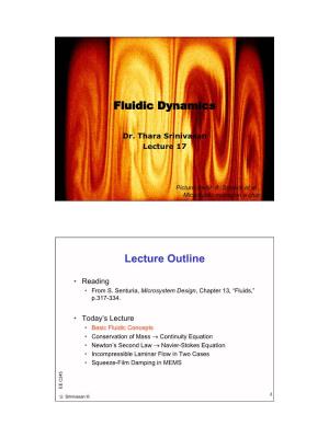 Lecture 17 Fluid Dynamics: Handouts
