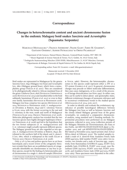 Correspondence Changes in Heterochromatin Content And