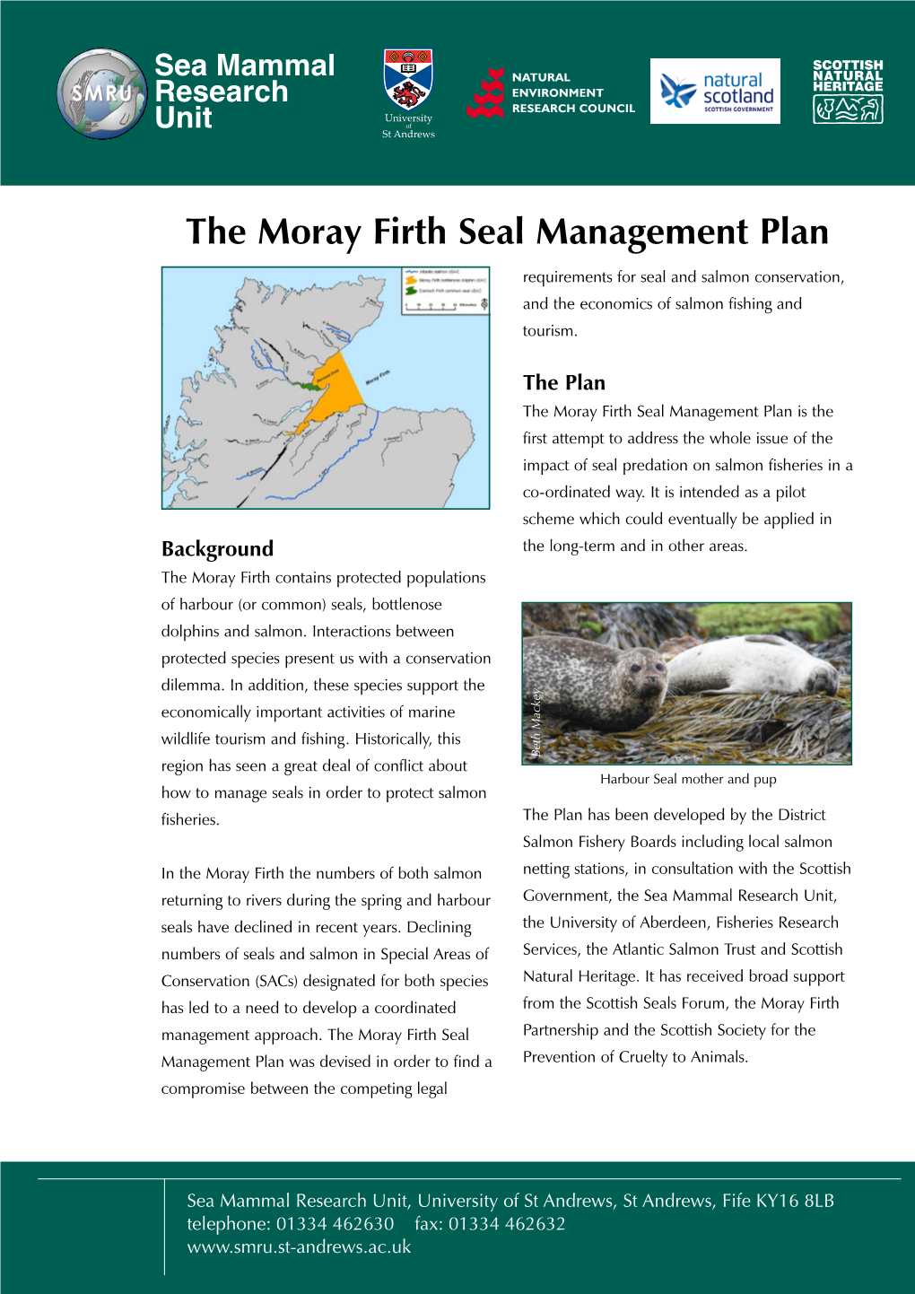 The Moray Firth Seal Management Plan