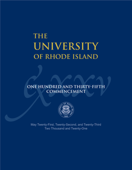 ONE HUNDRED and THIRTY-FIFTH COMMENCEMENT V