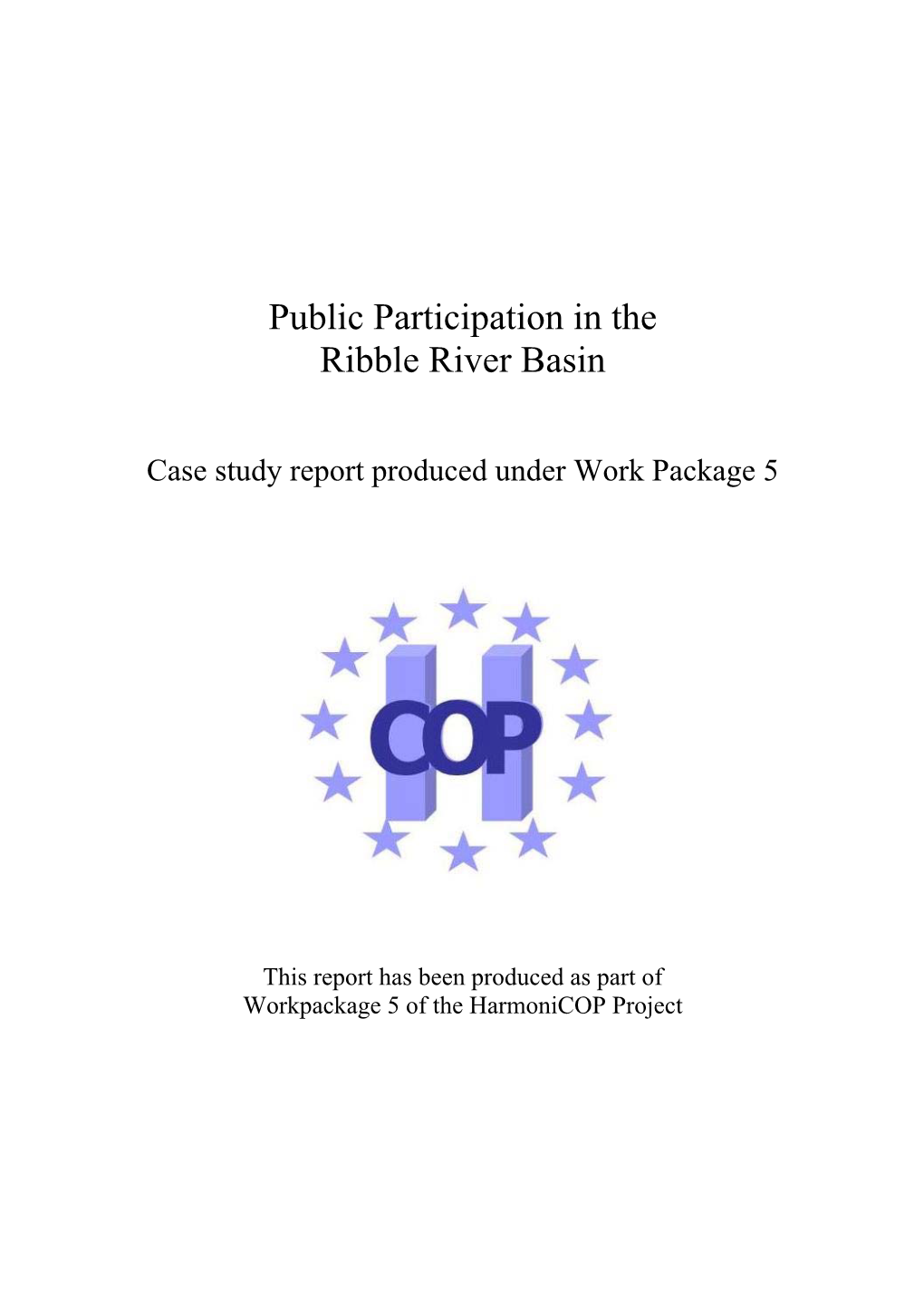 Public Participation in the Ribble River Basin