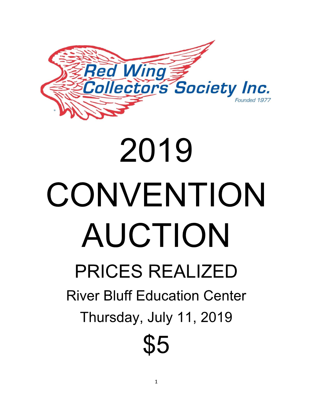 2019 RWCS Auction Prices Realized