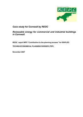 Case Study for Cornwall by REOC Renewable Energy for Commercial