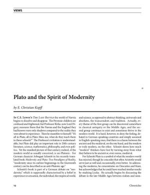 Plato and the Spirit of Modernity by E