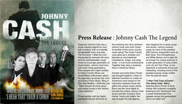 Press Release : Johnny Cash the Legend