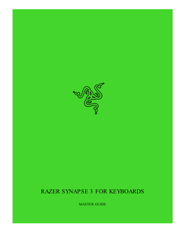 Razer Synapse 3 for Keyboards