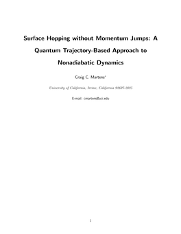 Surface Hopping Without Momentum Jumps: a Quantum Trajectory-Based Approach to Nonadiabatic Dynamics