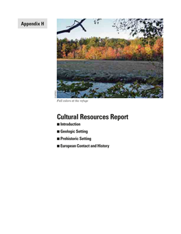 Appendix H. Cultural Resources Report H-1 Prehistoric Setting