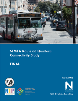 SFMTA Route 66 Quintara Connectivity Study FINAL