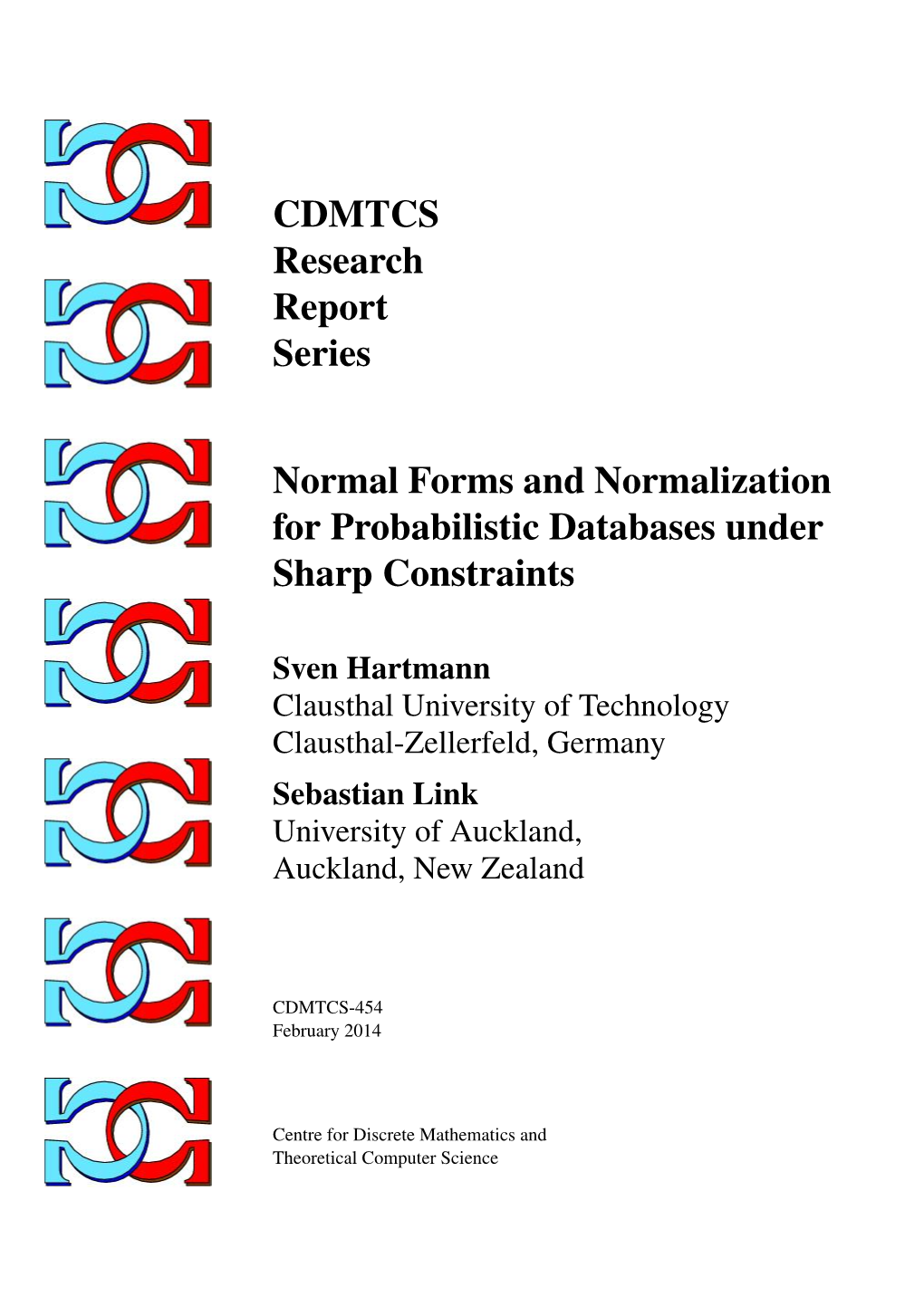 CDMTCS Research Report Series Normal Forms and Normalization