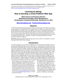 Learning by Doing: How to Develop a Cross-Platform Web App