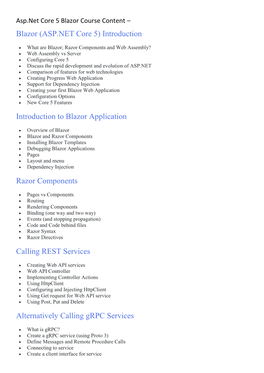 Blazor (ASP.NET Core 5) Introduction