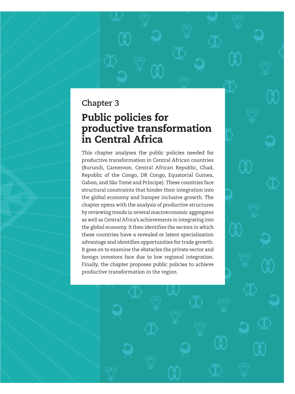 Public Policies for Productive Transformation in Central Africa