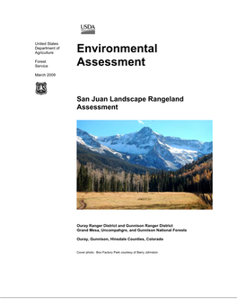 San Juan Landscape Rangeland Environmental Assessment, March