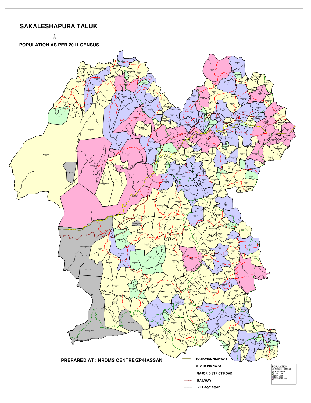 Sakaleshapura Taluk  Population As Per 2011 Census