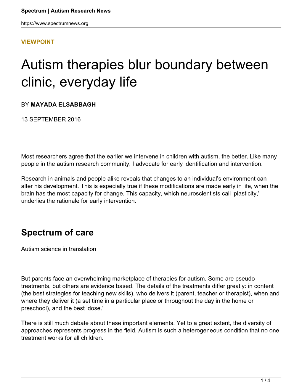 Autism Therapies Blur Boundary Between Clinic, Everyday Life
