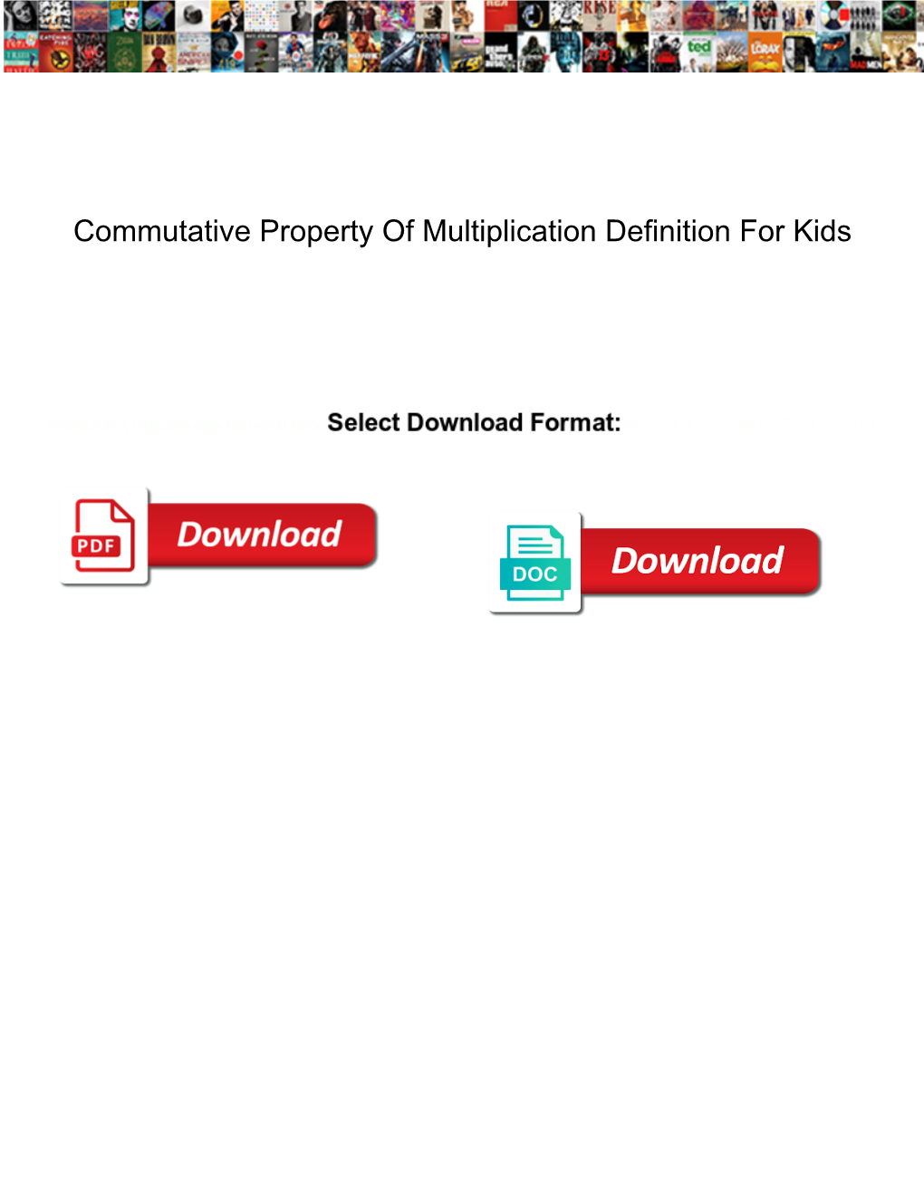 Commutative Property of Multiplication Definition for Kids