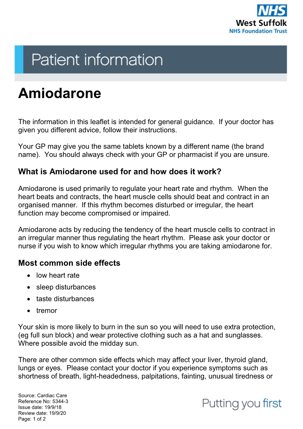 Amiodarone Drug Information