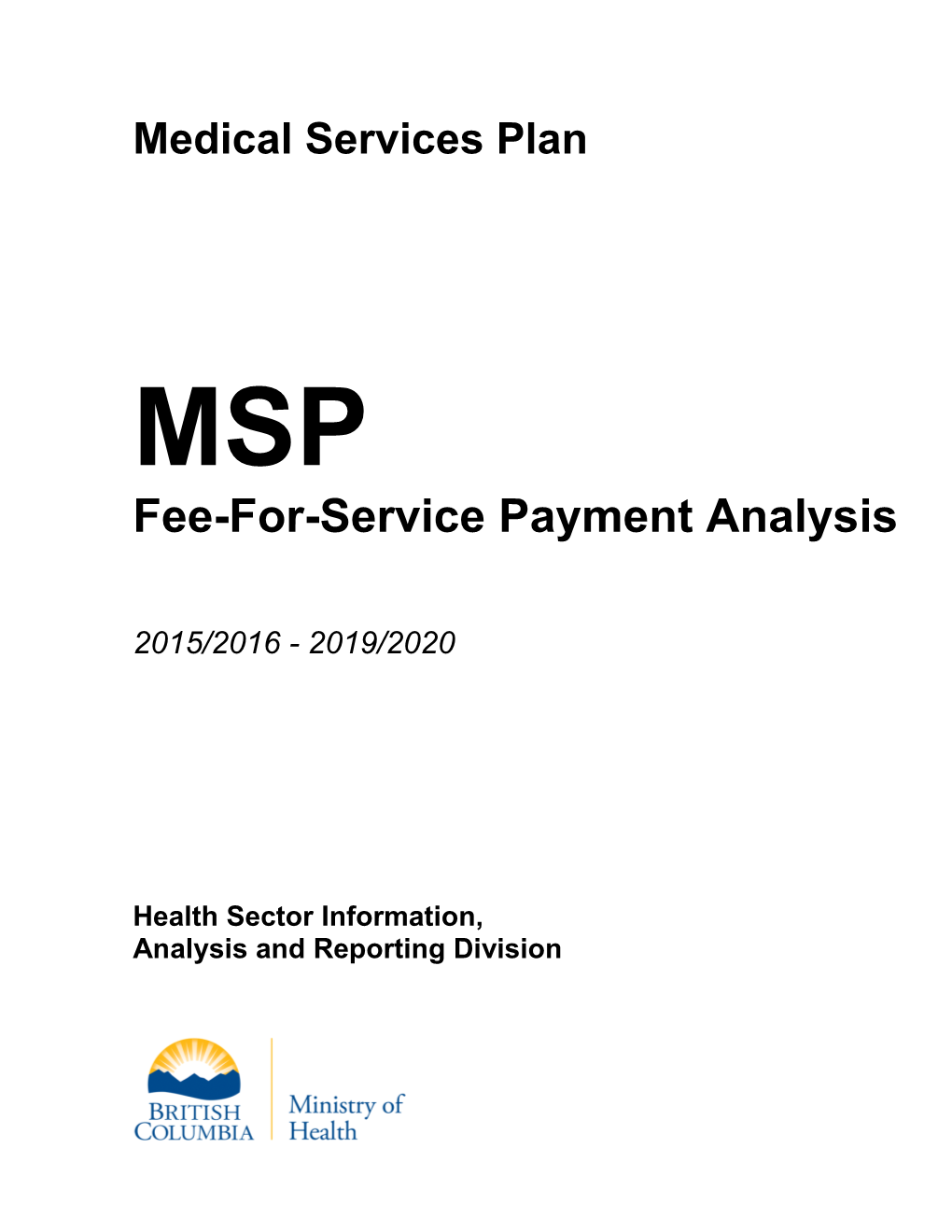 Fee-For-Service Payment Analysis