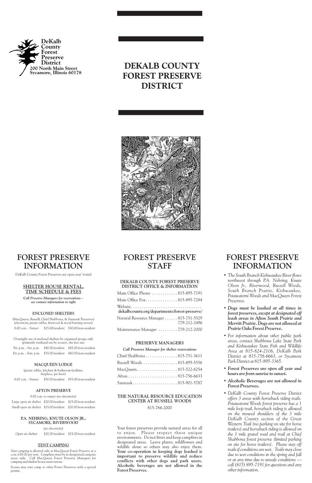 Dekalb County Forest Preserve Brochure