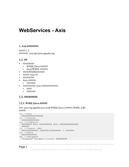 Webservices - Axis