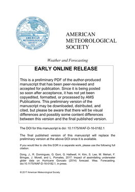American Meteorological Society Manuscript (Non-Latex) Click Here to Download Manuscript (Non-Latex) Glider Manuscript Jdong Etal Rev V2.Docx