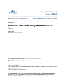 Postcolonial Citizenship and Identity in the Netherlands and France