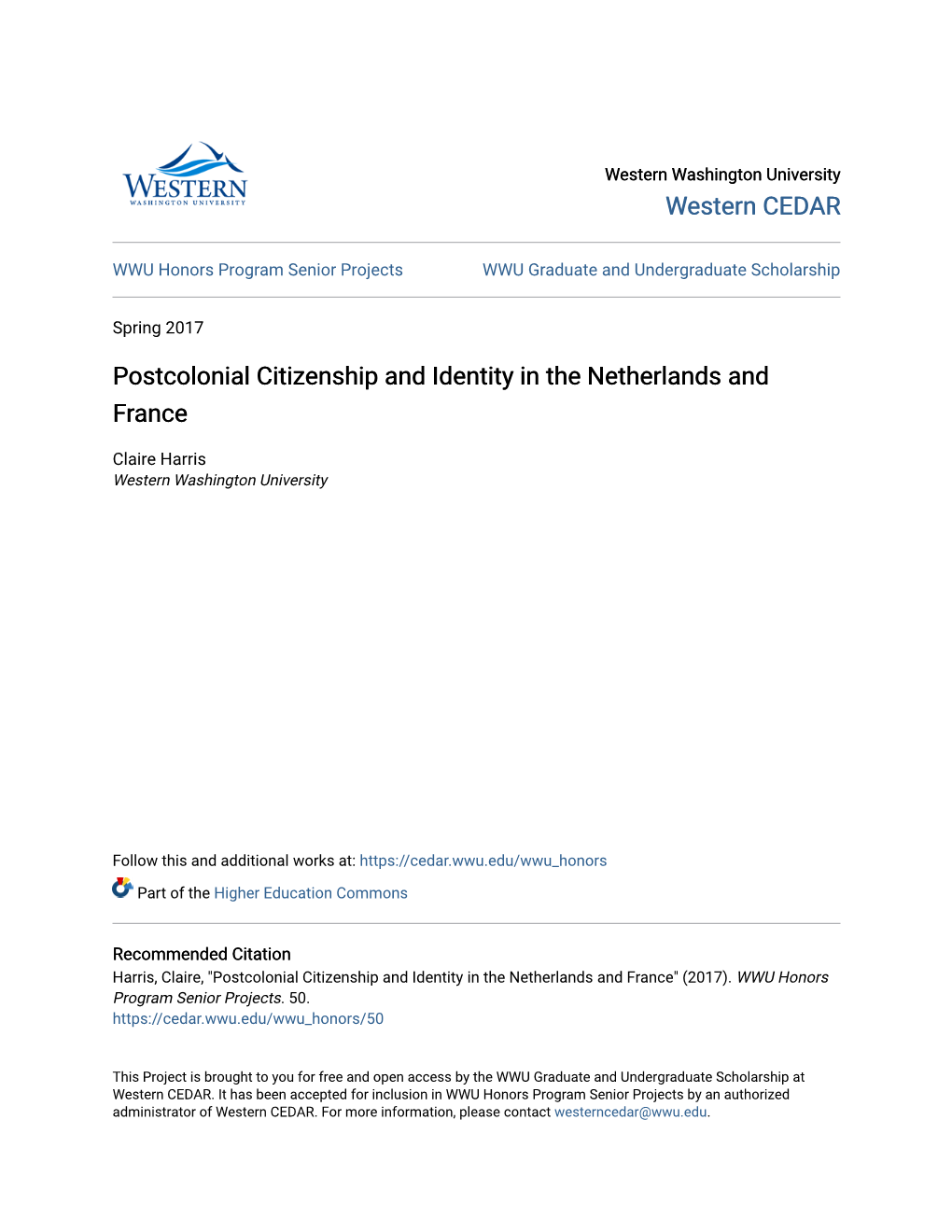 Postcolonial Citizenship and Identity in the Netherlands and France
