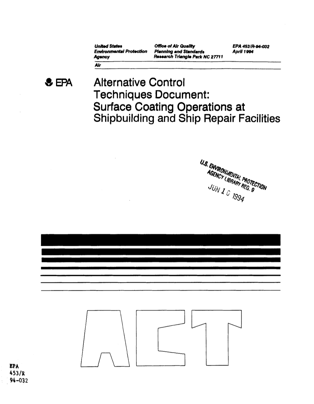 EPA 453 R-94-032 ACT Surface Coating Operations at Shipbuilding