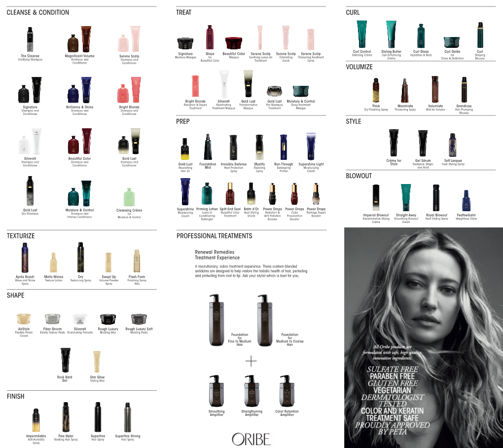 Oribe Products Are PREP STYLE Formulated with Safe, High Quality, Innovative Ingredients