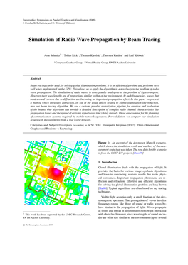 Simulation of Radio Wave Propagation by Beam Tracing