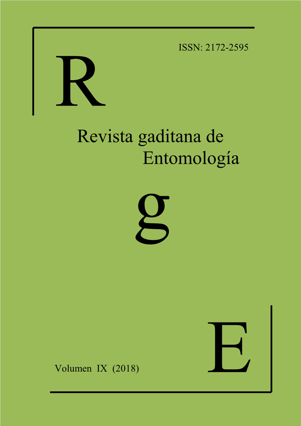 Revista Gaditana De Entomología G