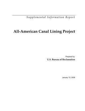 All-American Canal Lining Project