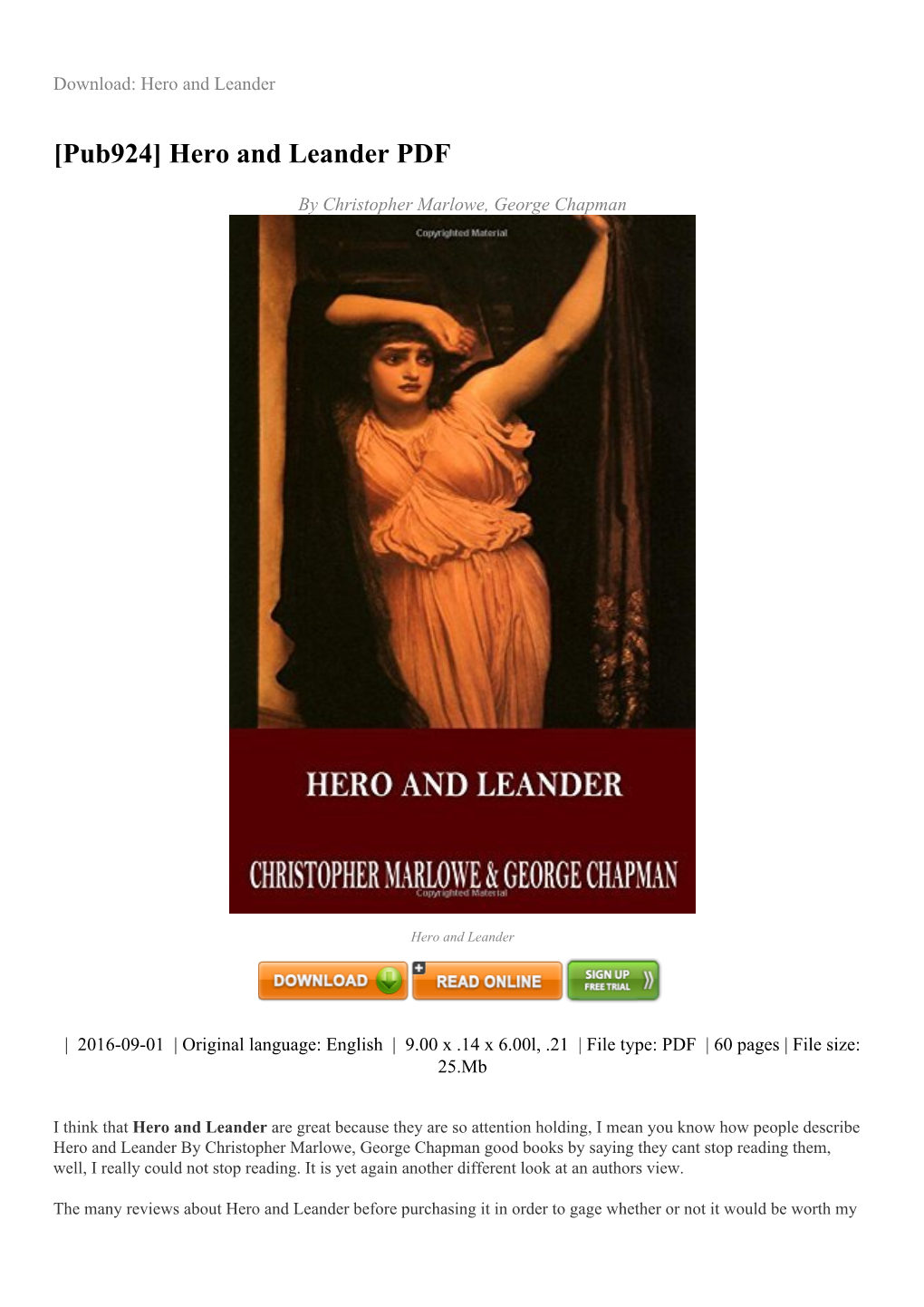 Download Hero and Leander