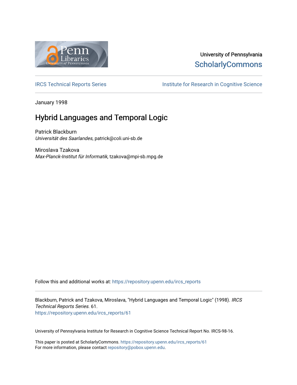Hybrid Languages and Temporal Logic