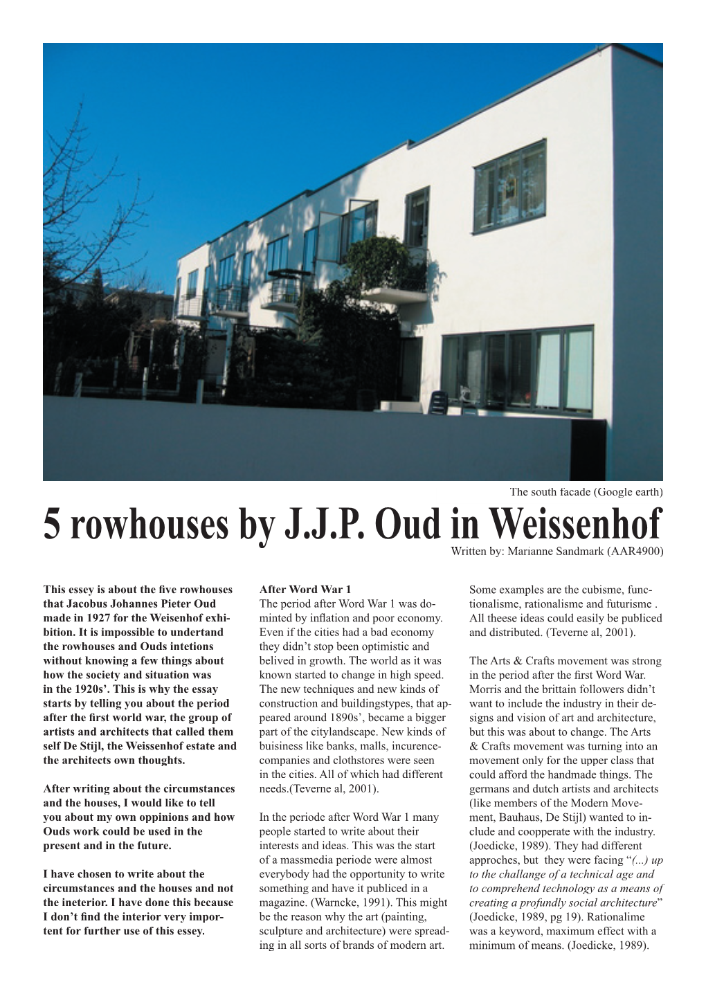 5 Rowhouses by JJP Oud in Weissenhof